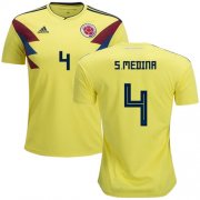 Wholesale Cheap Colombia #4 S.Medina Home Soccer Country Jersey