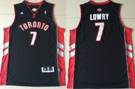 Wholesale Cheap Toronto Raptors #7 Kyle Lowry Revolution 30 Swingman Black Jersey
