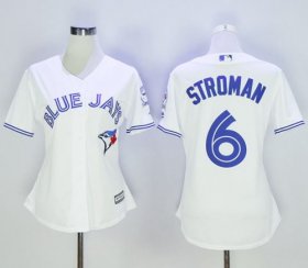 Wholesale Cheap Blue Jays #6 Marcus Stroman White Women\'s Home Stitched MLB Jersey