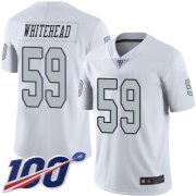 Wholesale Cheap Nike Raiders #59 Tahir Whitehead White Men's Stitched NFL Limited Rush 100th Season Jersey