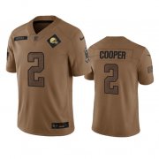 Wholesale Cheap Men's Cleveland Browns #2 Amari Cooper 2023 Brown Salute To Service Limited Football Stitched Jersey