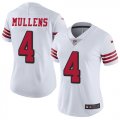 Wholesale Cheap Nike 49ers #4 Nick Mullens White Rush Women's Stitched NFL Vapor Untouchable Limited Jersey