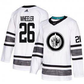 Wholesale Cheap Adidas Jets #26 Blake Wheeler White Authentic 2019 All-Star Stitched Youth NHL Jersey