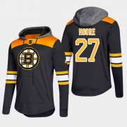 Wholesale Cheap Bruins #27 John Moore Black 2018 Pullover Platinum Hoodie