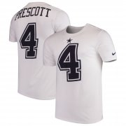 Wholesale Cheap Nike Dallas Cowboys #4 Dak Prescott Color Rush 2.0 Name & Number T-Shirt White