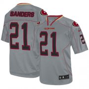 Wholesale Cheap Nike 49ers #21 Deion Sanders Lights Out Grey Men's Stitched NFL Elite Jersey