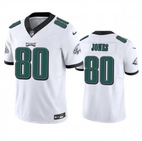Men\'s Philadelphia Eagles #80 Julio Jones White 2023 F.U.S.E. Vapor Untouchable Limited Football Stitched Jersey