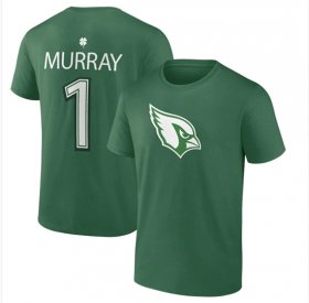 Wholesale Cheap Men\'s Arizona Cardinals #1 Kyler Murray Green St. Patrick\'s Day Icon Player T-Shirt
