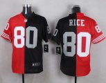 Wholesale Cheap Nike Raiders #80 Jerry Rice Red/Black Two Tone San Francisco 49ers Men's Stitched NFL Jersey