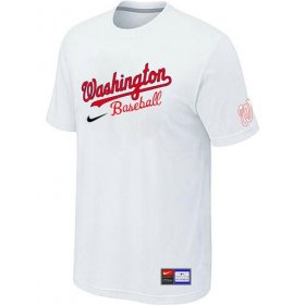 Wholesale Cheap MLB Washington Nationals White Nike Short Sleeve Practice T-Shirt