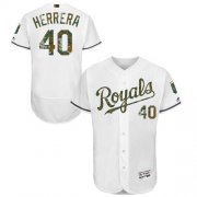 Wholesale Cheap Royals #40 Kelvin Herrera White Flexbase Authentic Collection Memorial Day Stitched MLB Jersey