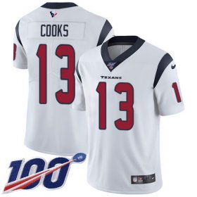 Wholesale Cheap Nike Texans #13 Brandin Cooks White Men\'s Stitched NFL 100th Season Vapor Untouchable Limited Jersey