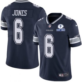 Wholesale Cheap Nike Cowboys #6 Chris Jones Navy Blue Team Color Men\'s Stitched With Established In 1960 Patch NFL Vapor Untouchable Limited Jersey