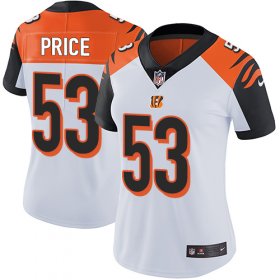Wholesale Cheap Nike Bengals #53 Billy Price White Women\'s Stitched NFL Vapor Untouchable Limited Jersey
