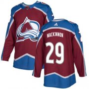 Wholesale Cheap Adidas Avalanche #29 Nathan MacKinnon Burgundy Home Authentic Stitched NHL Jersey