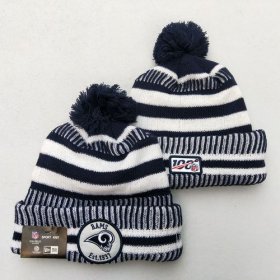 Wholesale Cheap Rams Team Logo Gray 100th Season Pom Knit Hat YD