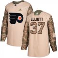Wholesale Cheap Adidas Flyers #37 Brian Elliott Camo Authentic 2017 Veterans Day Stitched Youth NHL Jersey