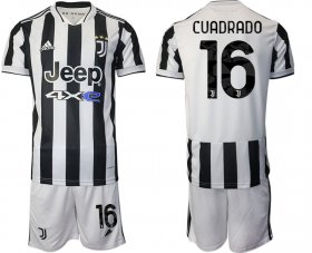Wholesale Cheap Men 2021-2022 Club Juventus home white 16 Adidas Soccer Jerseys