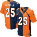 Wholesale Cheap Nike Broncos #25 Chris Harris Jr Orange/Navy Blue Men's Stitched NFL Elite Split Jersey