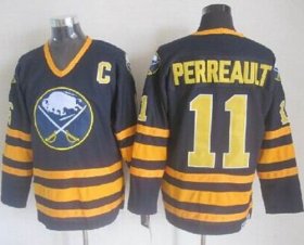 Wholesale Cheap Sabres #11 Gilbert Perreault Navy Blue CCM Throwback Stitched NHL Jersey
