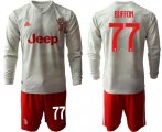 Wholesale Cheap Juventus #77 Buffon Away Long Sleeves Soccer Club Jersey