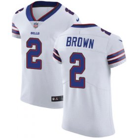 Wholesale Cheap Nike Bills #2 John Brown White Men\'s Stitched NFL Vapor Untouchable Elite Jersey