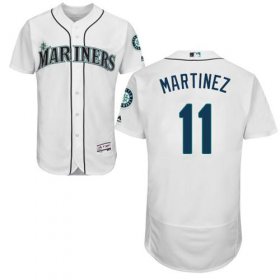 Wholesale Cheap Mariners #11 Edgar Martinez White Flexbase Authentic Collection Stitched MLB Jersey