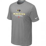 Wholesale Cheap Nike Baltimore Ravens Critical Victory NFL T-Shirt Light Grey