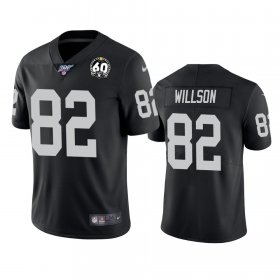 Wholesale Cheap Nike Raiders #82 Luke Willson Black 60th Anniversary Vapor Limited Stitched NFL 100th Season Jersey