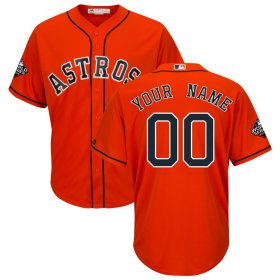 Wholesale Cheap Houston Astros Majestic 2019 World Series Bound Official Cool Base Custom Jersey Orange