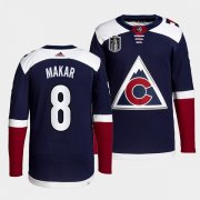 Wholesale Cheap Men's Colorado Avalanche #8 Cale Makar Navy 2022 Stanley Cup Final Patch Stitched Jersey