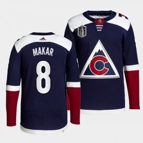 Wholesale Cheap Men\'s Colorado Avalanche #8 Cale Makar Navy 2022 Stanley Cup Final Patch Stitched Jersey