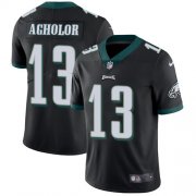 Wholesale Cheap Nike Eagles #13 Nelson Agholor Black Alternate Men's Stitched NFL Vapor Untouchable Limited Jersey