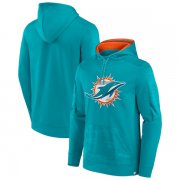 Wholesale Cheap Men's Miami Dolphins Aqua On The Ball Pullover Hoodie