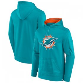 Wholesale Cheap Men\'s Miami Dolphins Aqua On The Ball Pullover Hoodie