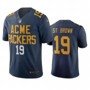 Wholesale Cheap Green Bay Packers #19 Equanimeous St. Brown Navy Vapor Limited City Edition NFL Jersey