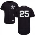 Wholesale Cheap Yankees #25 Gleyber Torres Navy Blue Flexbase Authentic Collection Stitched MLB Jersey