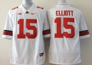 Wholesale Cheap Ohio State Buckeyes #15 Ezekiel Elliott 2014 White Limited Jersey