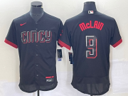 Wholesale Cheap Men's Cincinnati Reds #9 Matt McLain Black 2023 City Connect Flex Base Stitched Jersey