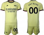 Wholesale Cheap Men 2021-2022 Club Arsenal away yellow customized Soccer Jersey