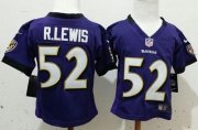 Wholesale Cheap Toddler Nike Ravens #52 Ray Lewis Purple Team Color Stitched NFL Elite Jersey