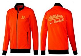 Wholesale Cheap MLB Oakland Athletics Zip Jacket Orange