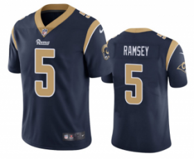 Wholesale Cheap Men\'s Los Angeles Rams #5 Jalen Ramsey Navy Vapor Untouchable Limited Stitched Jersey