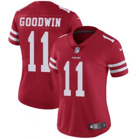 Wholesale Cheap Nike 49ers #11 Marquise Goodwin Red Team Color Women\'s Stitched NFL Vapor Untouchable Limited Jersey
