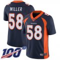 Wholesale Cheap Nike Broncos #58 Von Miller Blue Alternate Youth Stitched NFL 100th Season Vapor Limited Jersey