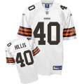 Wholesale Cheap Browns #40 Peyton Hillis White Stitched NFL Jersey