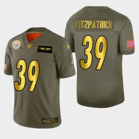 Wholesale Cheap Nike Steelers #39 Minkah Fitzpatrick Men\'s Olive Gold 2019 Salute to Service NFL 100 Limited Jersey