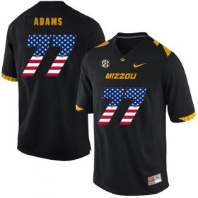Wholesale Cheap Missouri Tigers 77 Paul Adams Black USA Flag Nike College Football Jersey