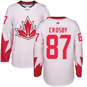 Wholesale Cheap Team Canada #87 Sidney Crosby White 2016 World Cup Stitched Youth NHL Jersey