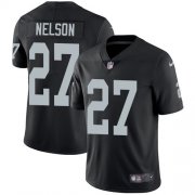 Wholesale Cheap Nike Raiders #27 Reggie Nelson Black Team Color Men's Stitched NFL Vapor Untouchable Limited Jersey